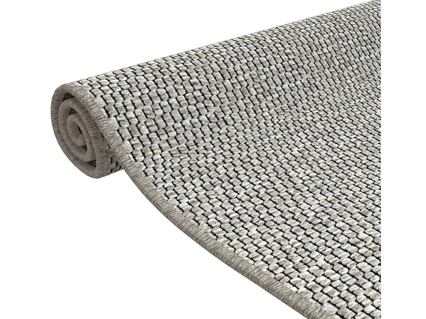 Alfombra de pasillo con aspecto de sisal gris taupe 50x100 cm ES830299