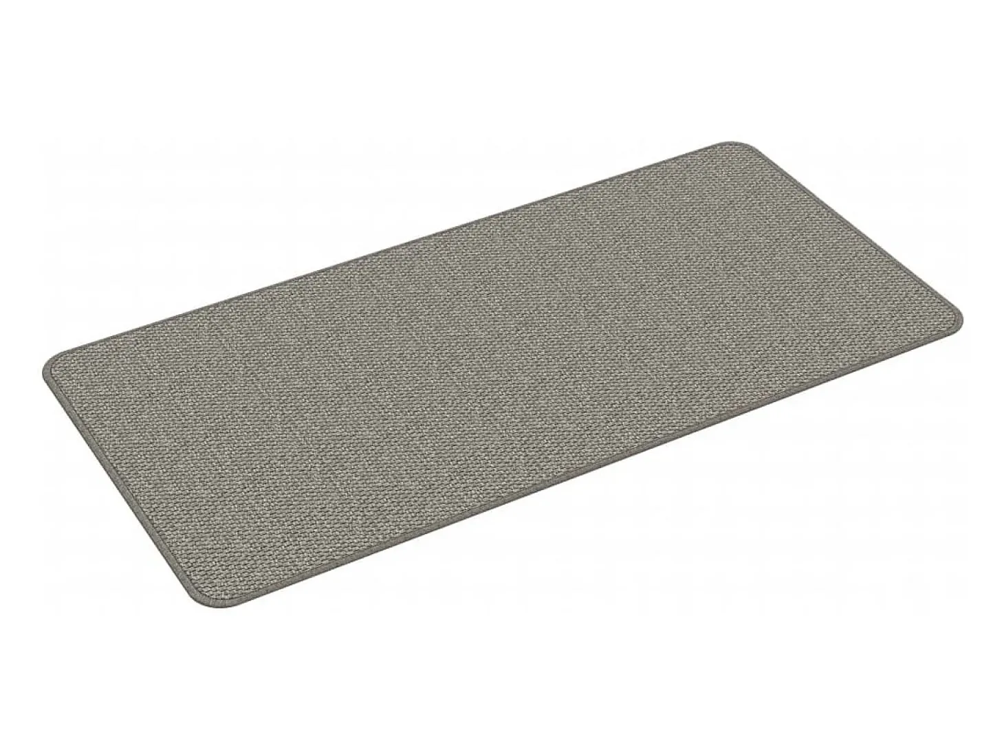 Alfombra de pasillo con aspecto de sisal plateada 50x100 cm