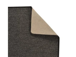 Alfombra de pasillo con aspecto sisal gris antracita 80x250 cm