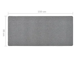 Alfombra de pasillo gris oscuro 80x150 cm
