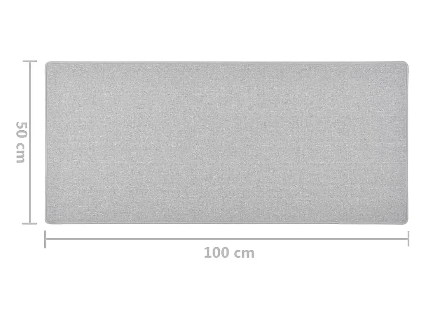 Alfombra de pasillo gris claro 50x100 cm