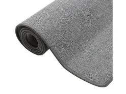 Alfombra de pasillo gris oscuro 50x200 cm