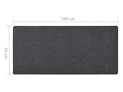 Alfombra de pasillo gris antracita 50x100 cm