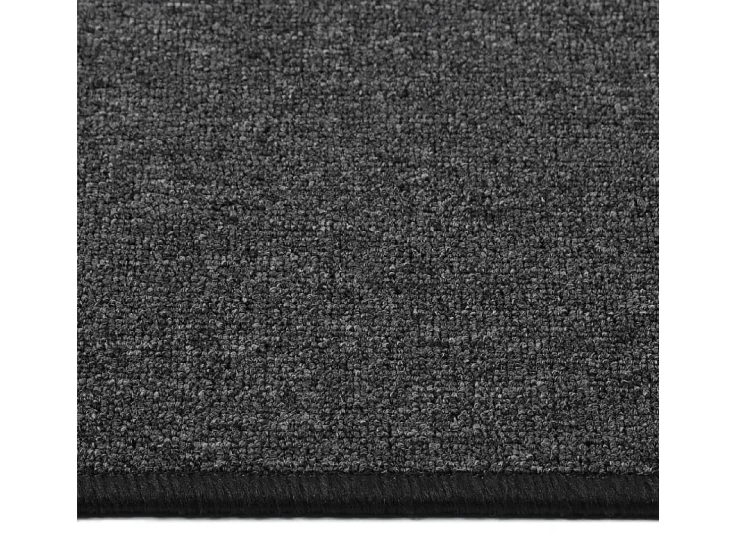 Alfombra de pasillo gris antracita 50x100 cm