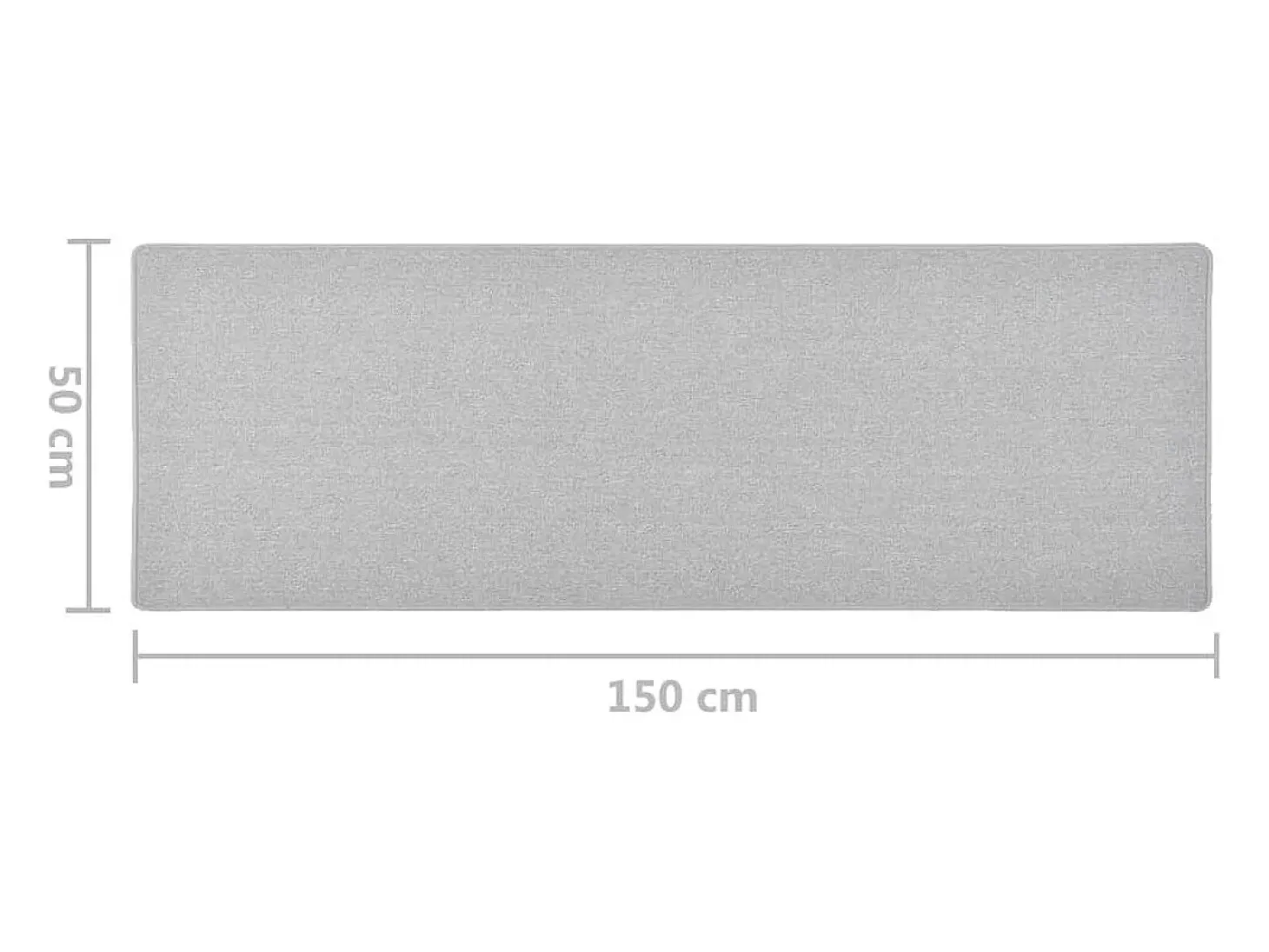 Alfombra de pasillo gris claro 50x150 cm