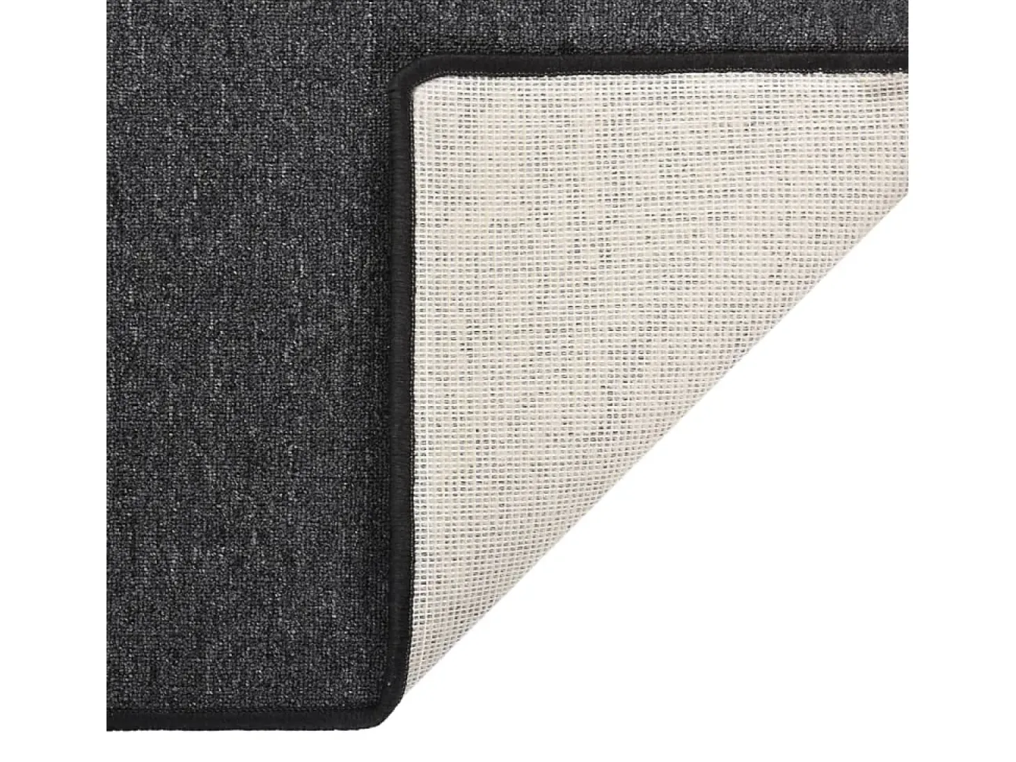 Alfombra de pasillo gris antracita 50x200 cm