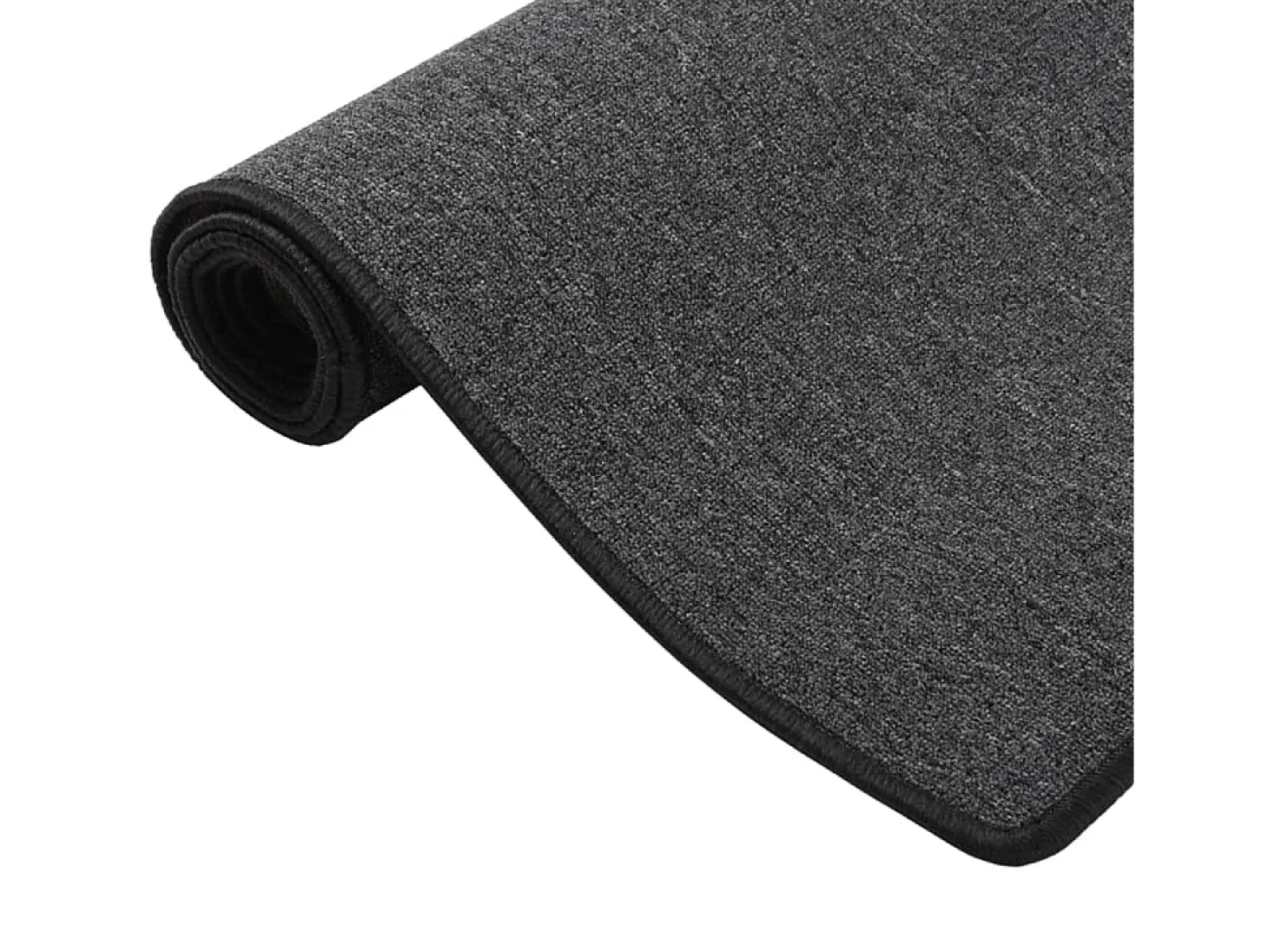 Alfombra de pasillo gris antracita 50x200 cm