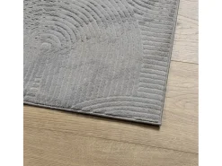 Alfombra de pelo corto IZA estilo escandinavo gris 140x200 cm