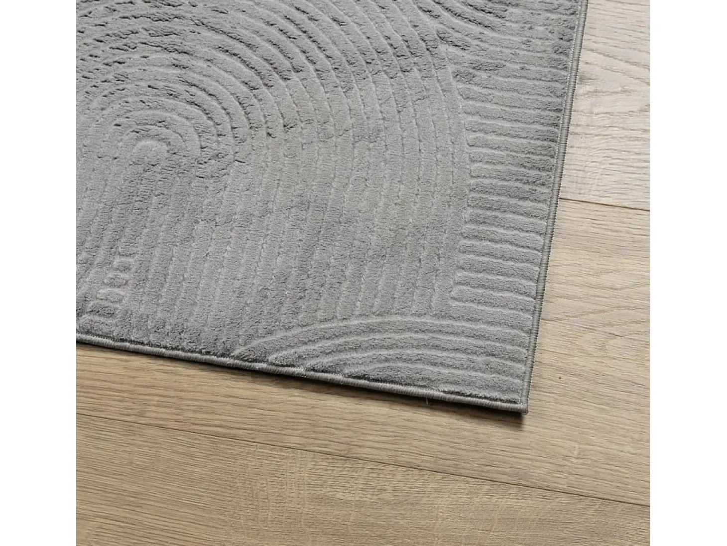 Alfombra de pelo corto IZA estilo escandinavo gris 140x200 cm