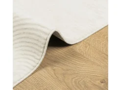 Alfombra de pelo corto IZA, estilo escandinavo, color crema, 200x280 cm
