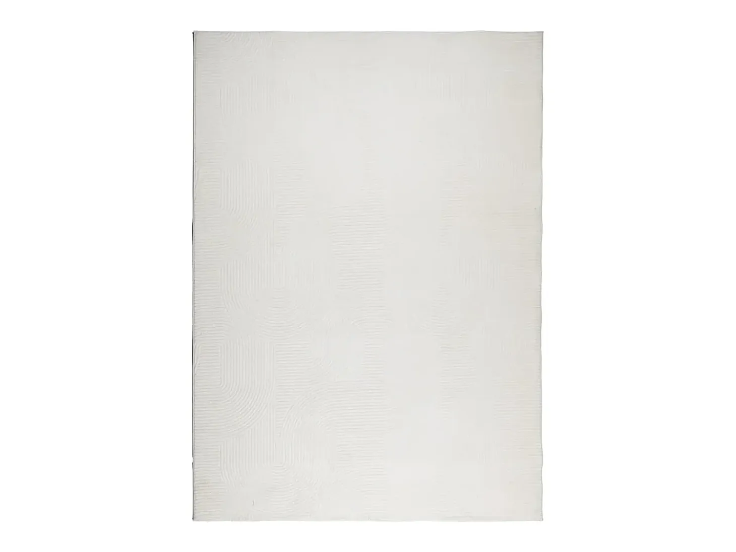 Alfombra de pelo corto IZA, estilo escandinavo, color crema, 200x280 cm