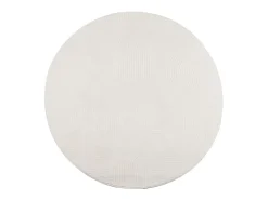 Alfombra de pelo corto IZA, estilo escandinavo, color crema, Ø 120 cm
