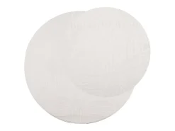 Alfombra de pelo corto IZA, estilo escandinavo, color crema, Ø 120 cm