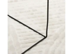 Alfombra de pelo corto IZA, estilo escandinavo, color crema, Ø 120 cm