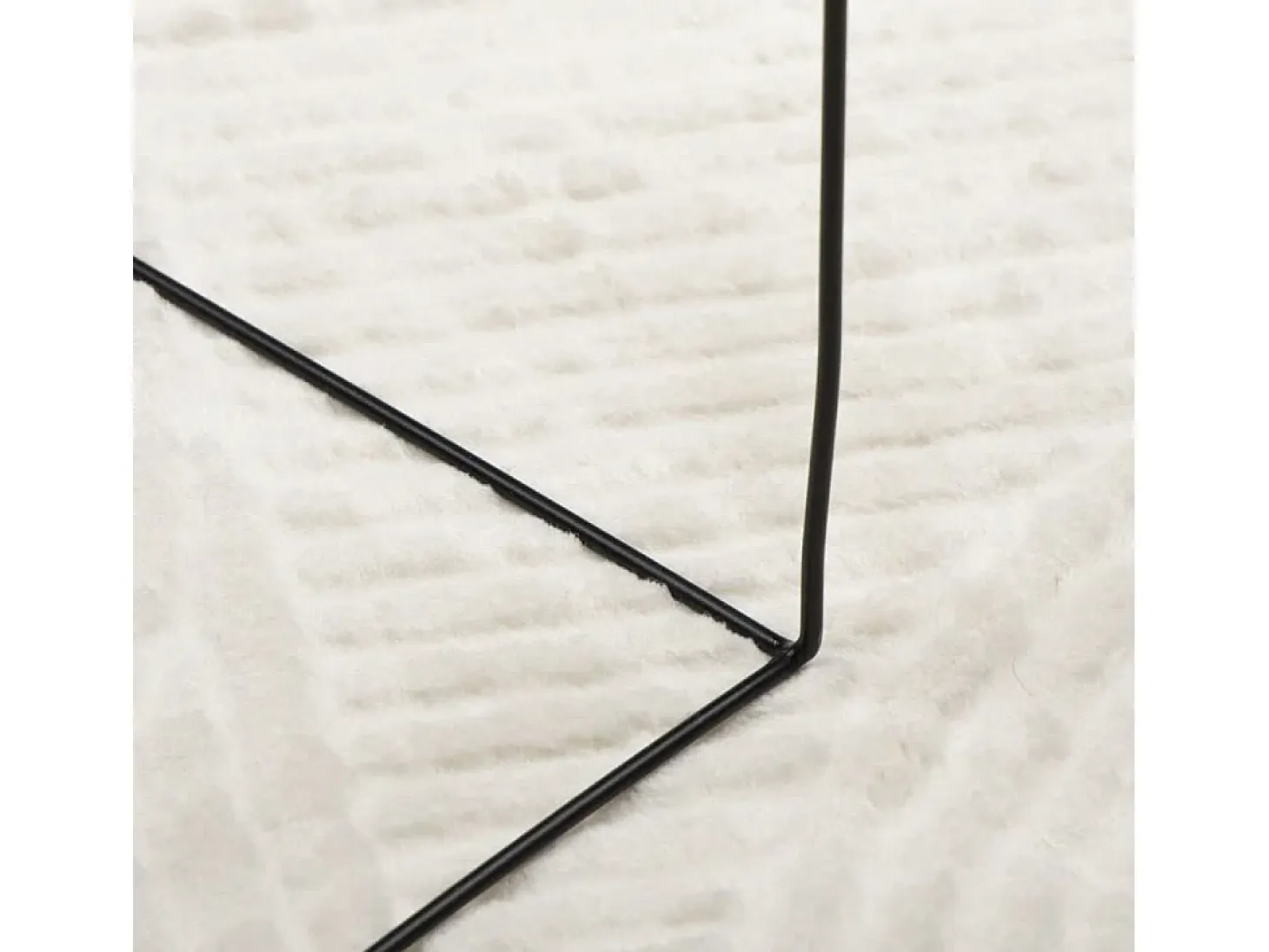 Alfombra de pelo corto IZA, estilo escandinavo, color crema, Ø 120 cm