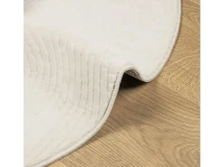 Alfombra de pelo corto look escandinavo IZA crema Ø 100 cm