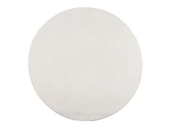 Alfombra de pelo corto look escandinavo IZA crema Ø 100 cm