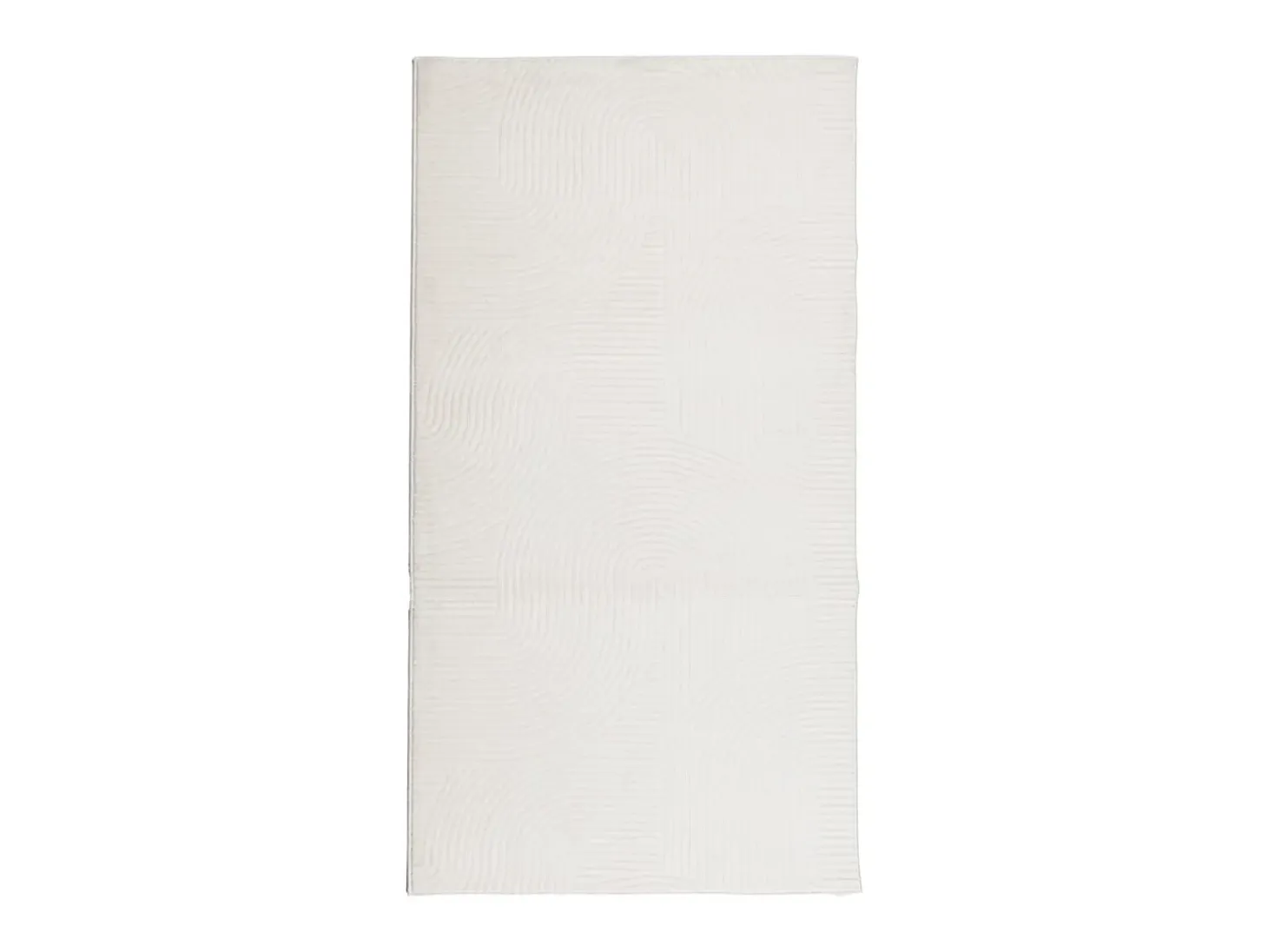 Alfombra de pelo corto look escandinavo IZA crema 80x150 cm ES52633