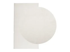 Alfombra de pelo corto look escandinavo IZA crema 80x150 cm ES52633