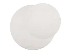 Alfombra de pelo corto look escandinavo IZA crema Ø 80 cm ES98895
