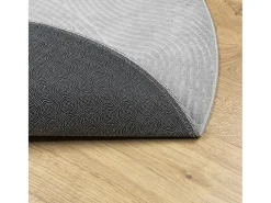 Alfombra de pelo corto look escandinavo IZA gris Ø 80 cm ES52461
