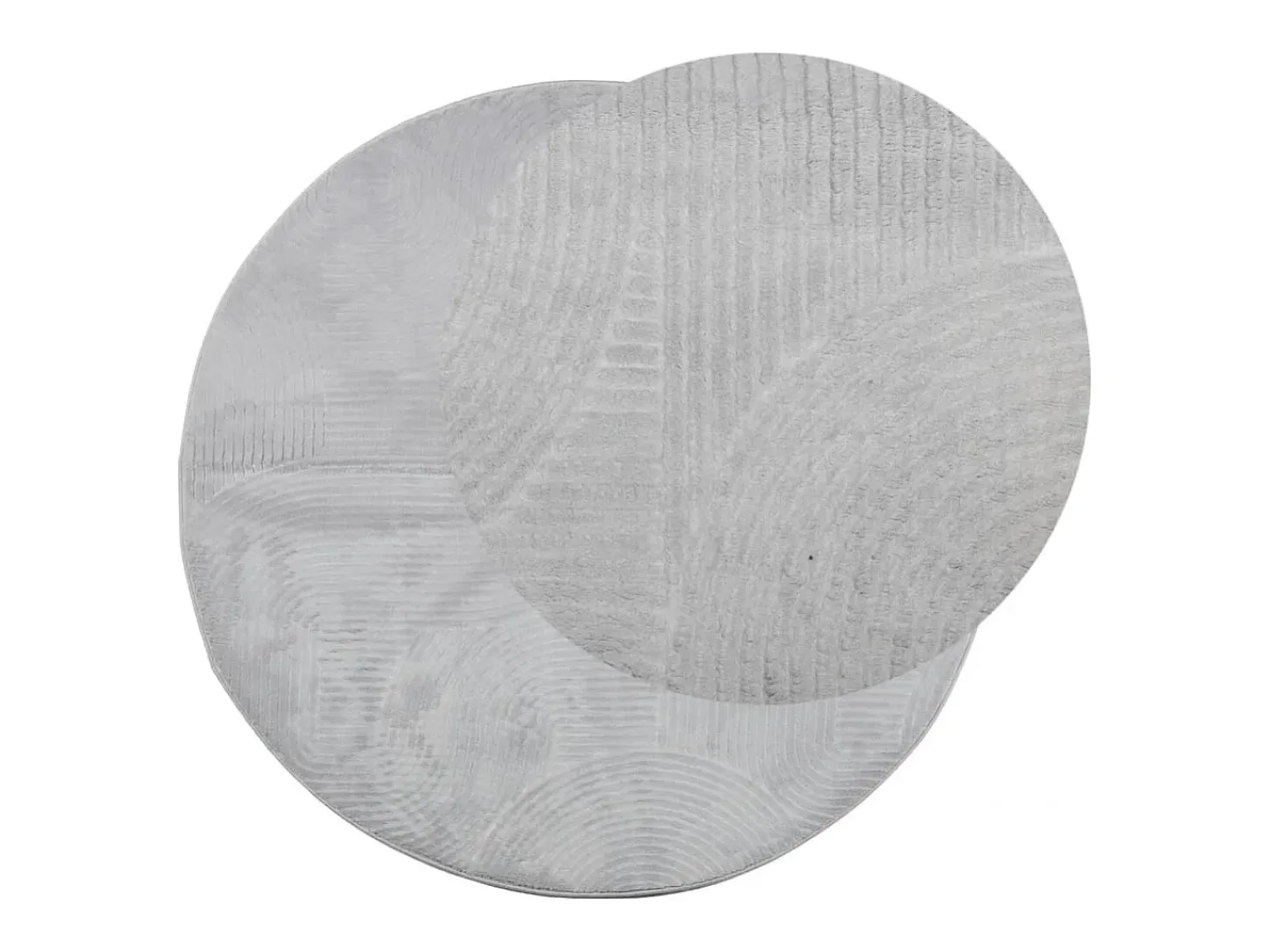 Alfombra de pelo corto look escandinavo IZA gris Ø 120 cm ES33672