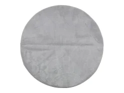 Alfombra de pelo corto look escandinavo IZA gris Ø 120 cm ES33672