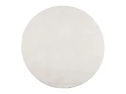 Alfombra de pelo corto look escandinavo IZA crema Ø 120 cm ES89416