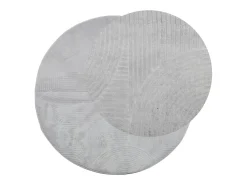 Alfombra de pelo corto look escandinavo IZA gris Ø 120 cm