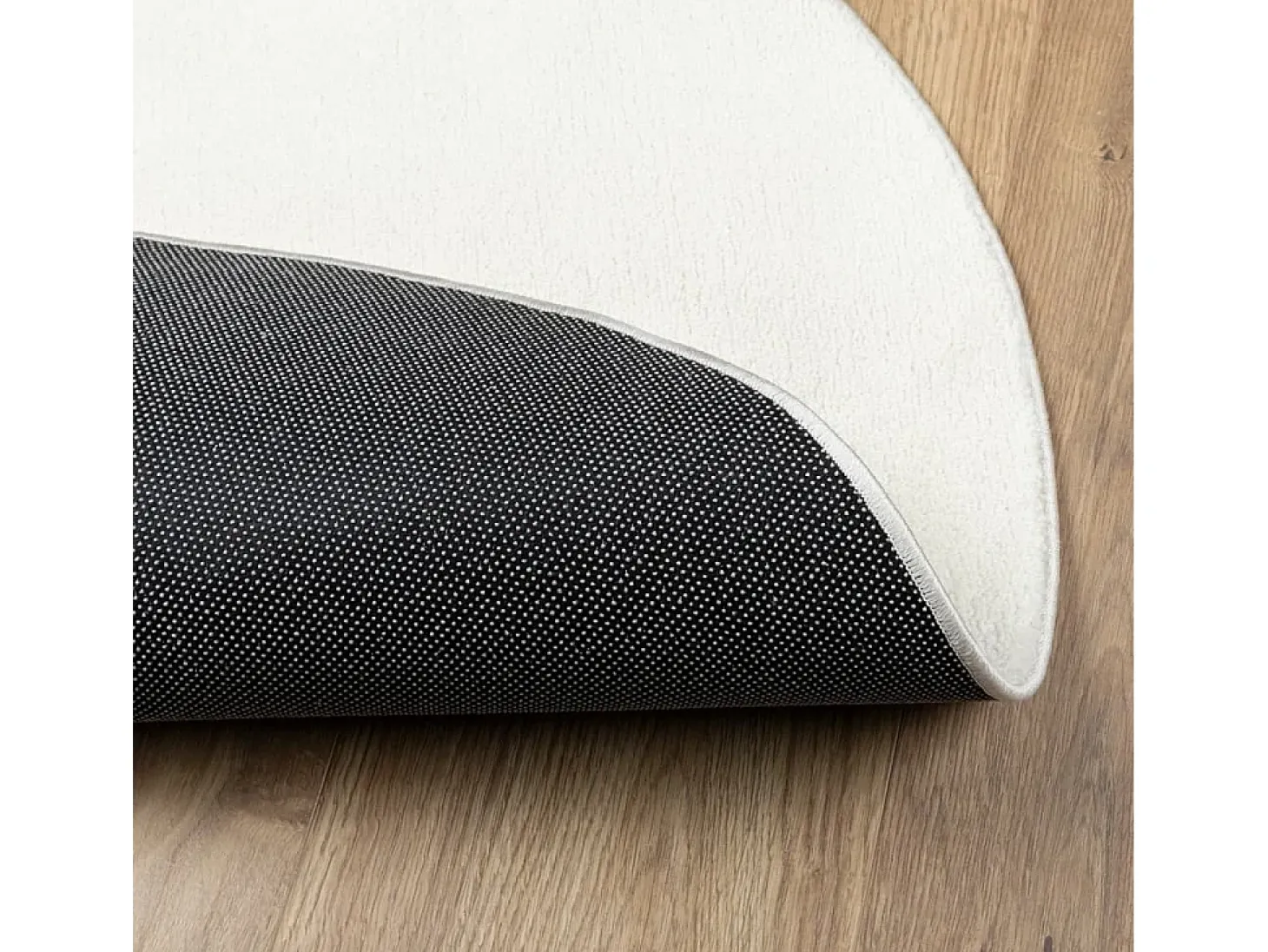 Alfombra de pelo corto OVIEDO crema Ø 120 cm