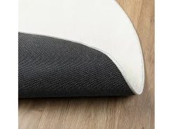 Alfombra de pelo corto OVIEDO crema Ø 120 cm