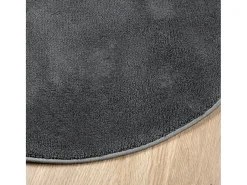 Alfombra de pelo corto OVIEDO gris antracita Ø 120 cm