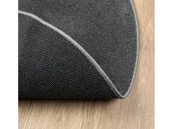 Alfombra de pelo corto OVIEDO gris antracita Ø 120 cm