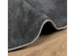 Alfombra de pelo corto OVIEDO gris antracita Ø 120 cm