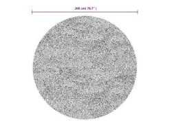 Alfombra de pelo corto OVIEDO negro Ø 200 cm