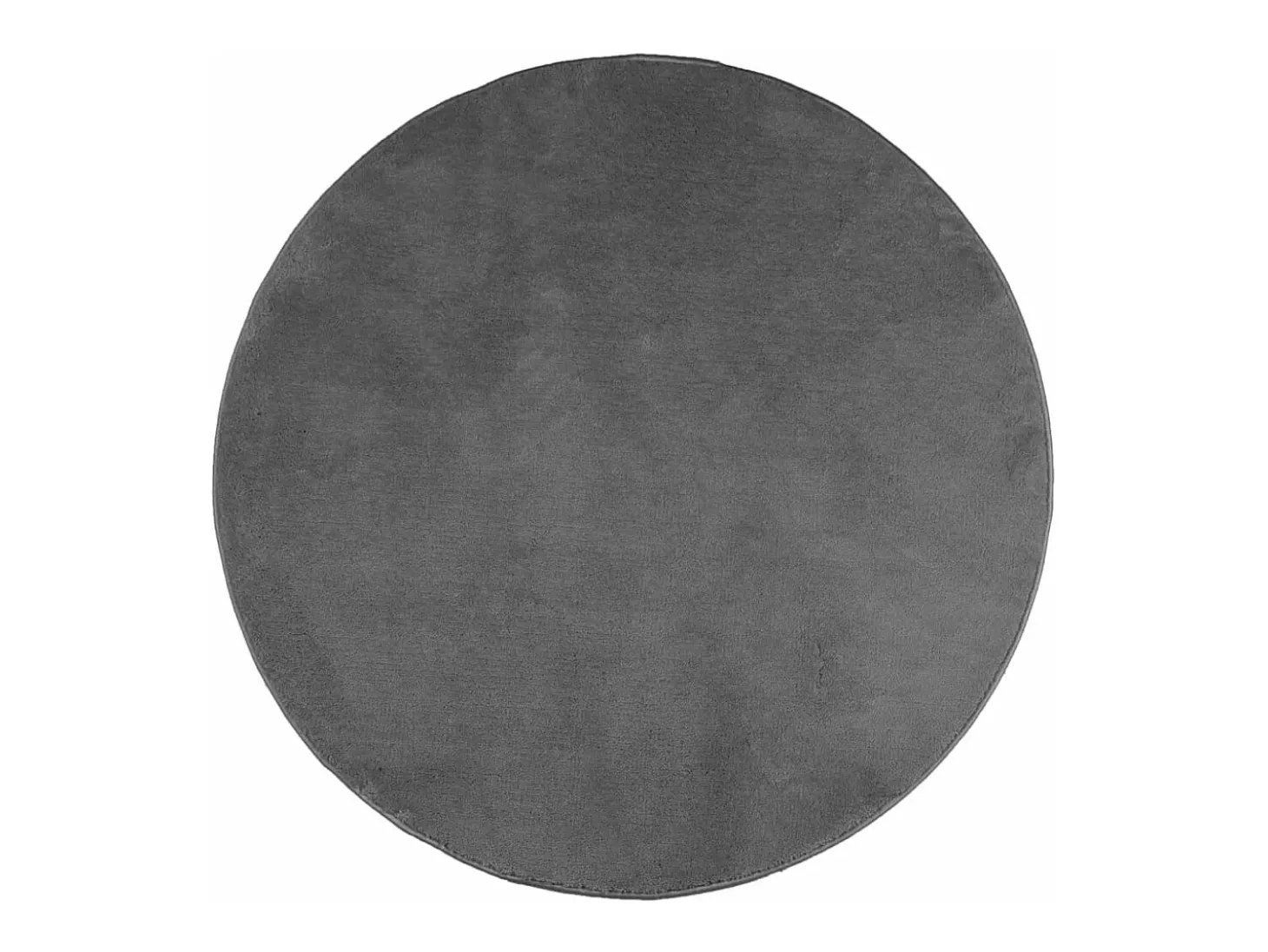 Alfombra de pelo corto OVIEDO gris antracita Ø 200 cm
