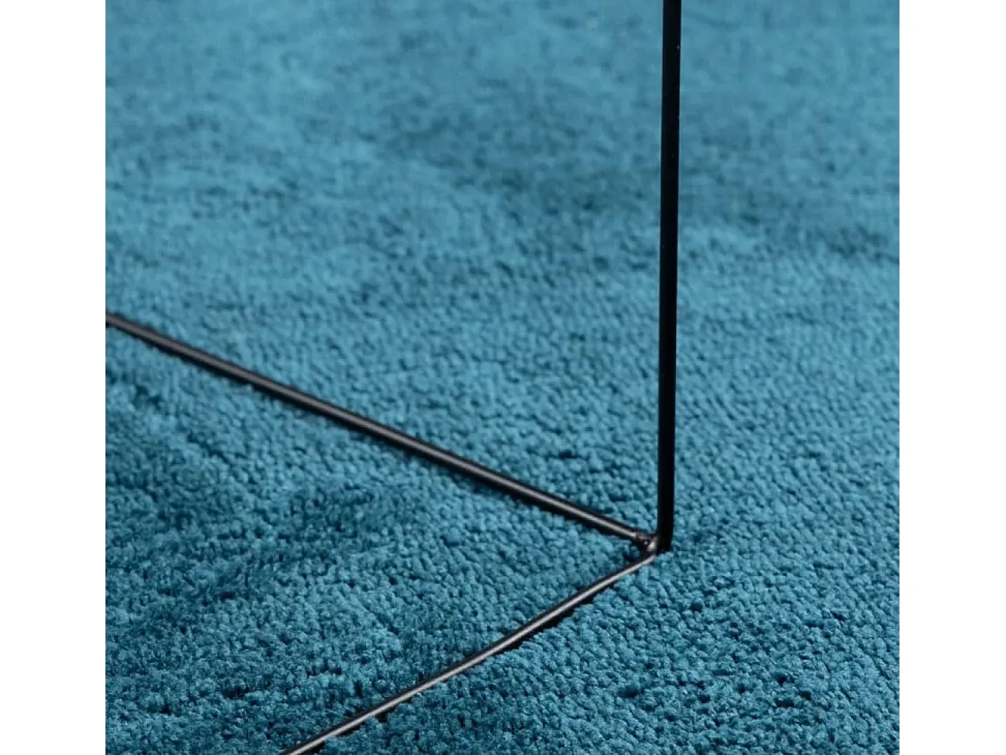 Alfombra de pelo corto OVIEDO turquesa Ø 120 cm