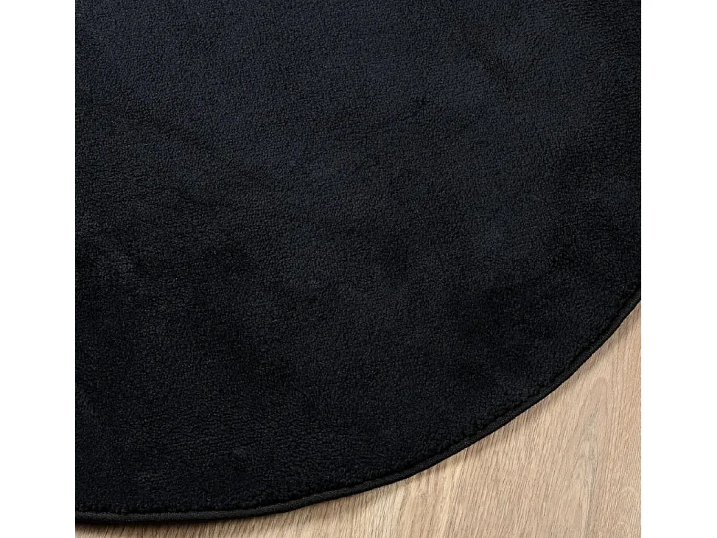 Alfombra de pelo corto OVIEDO negro Ø 120 cm