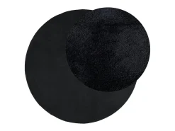 Alfombra de pelo corto OVIEDO negro Ø 120 cm