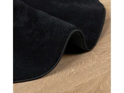 Alfombra de pelo corto OVIEDO negra Ø 120 cm