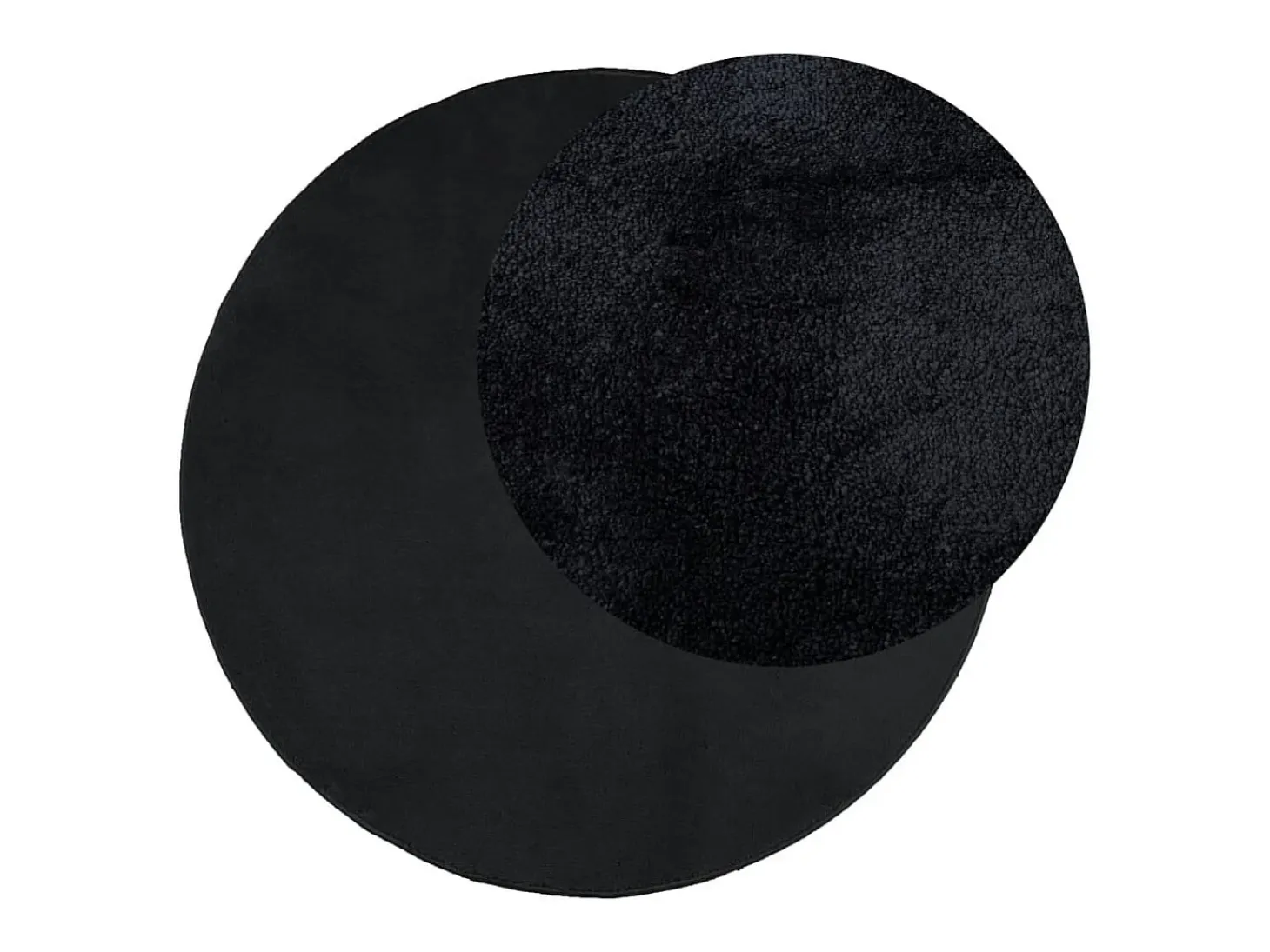 Alfombra de pelo corto OVIEDO negra Ø 120 cm