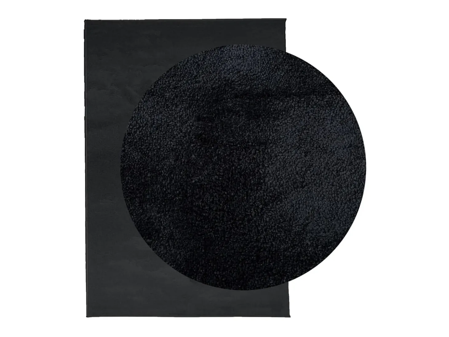 Alfombra de pelo corto OVIEDO negra 160x230 cm