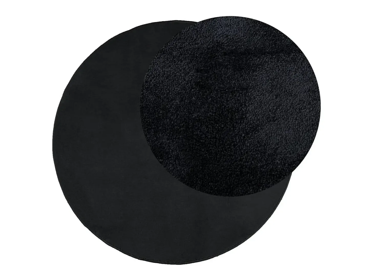 Alfombra de pelo corto OVIEDO negra Ø 160 cm