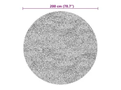 Alfombra de pelo corto suave lavable HUARTE beige Ø 200 cm