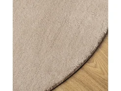Alfombra de pelo corto suave lavable HUARTE arena Ø 80 cm