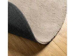 Alfombra de pelo corto suave lavable HUARTE arena Ø 80 cm