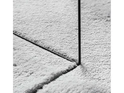 Alfombra de pelo corto suave lavable HUARTE gris Ø 160 cm