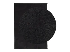 Alfombra de pelo corto suave lavable HUARTE negro 200x280 cm ES54810