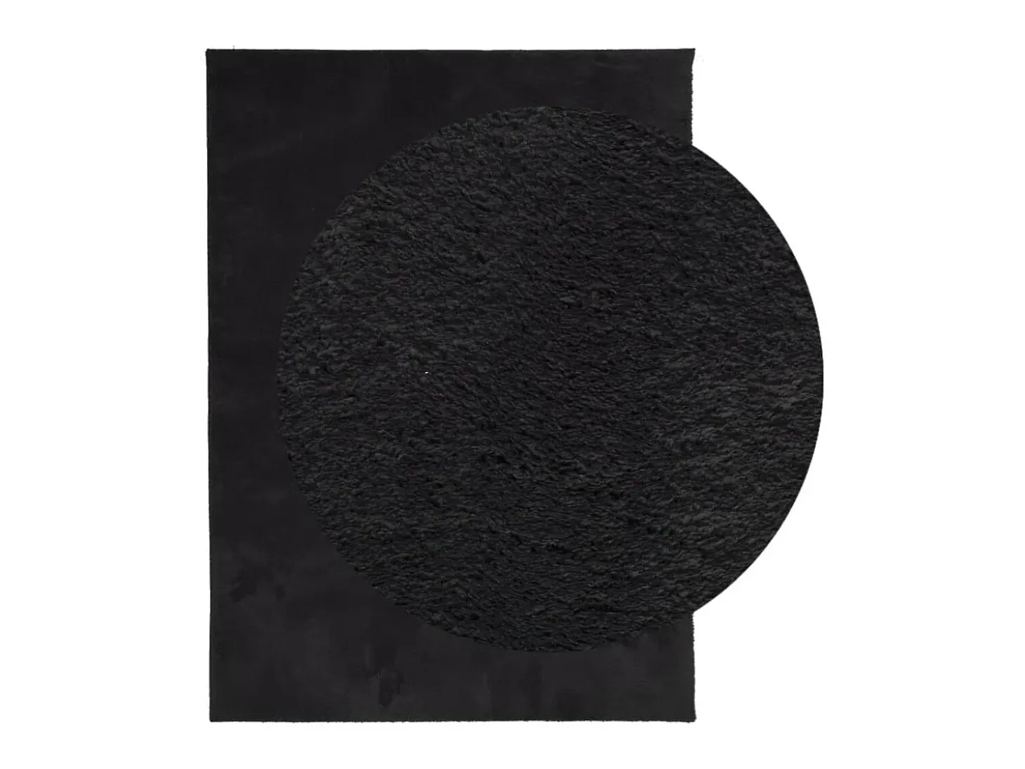 Alfombra de pelo corto suave lavable HUARTE negro 200x280 cm ES54810