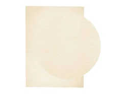 Alfombra de pelo corto suave lavable HUARTE crema 200x280 cm ES69275